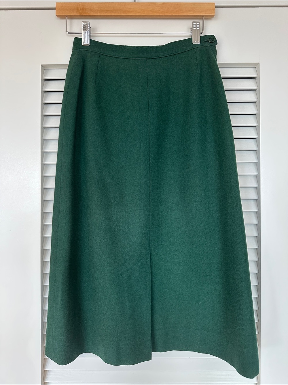 Vintage Pendleton Forest Green Virgin Wool Midi Skirt USA Women’s 6
